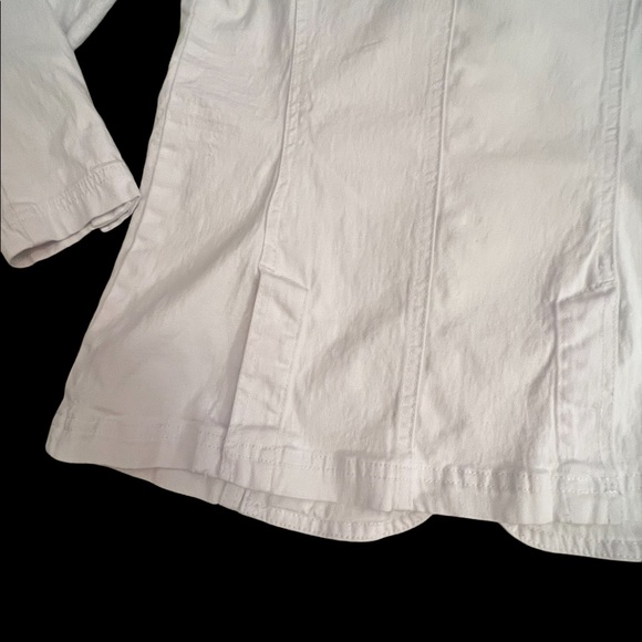 DG2 WHITE VINTAGE SPRING/SUMMER DENIM WITH STRETCH EMBELLISHED BLAZER - Picture 8 of 13